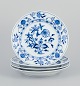 Meissen, Germany. Blue Onion pattern. Four antique dinner plates.