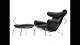 MR Retro Design 
presents: 
DESCRIPTION 
- OX CHAIR BY 
HANS J. WEGNER 
Model EJ100 
from 2017 with 
stool in black 
...