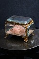 Antique French 
jewelery box in 
bronze and 
faceted glass 
...