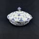 Harsted Antik 
presents: 
Blue 
Fluted Half 
Lace lidded 
dish with gold, 
1/620
