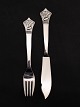 Evald Nielsen 
sterling silver 
fishing cutlery