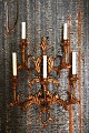 K&Co. presents: 
Old French 
wall 
candlestick in 
gilded metal 
and candle 
holder in 
gilded wood 
with room for 5 
...