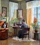 Pegasus – Kunst 
- Antik - 
Design 
presents: 
Tornøe, 
Karen Elisabeth 
(1847 - 1933) 
Denmark: A 
woman at a desk 
in ...