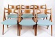 Set of 6 Dining 
Chairs - CH29P 
- Teak - Light 
Blue ...