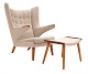 Aabenraa 
Antikvitetshandel 
presents: 
Hans J. 
Wegner “Papa 
Bear”. Wingback 
teak and oak 
easy chair with 
matching ...