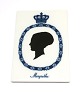 Lundin Antique 
presents: 
Royal 
Copenhagen. 
Plaque with 
Queen 
Margrethe. 
Measures 13*9 
cm