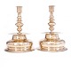 Aabenraa 
Antikvitetshandel 
presents: 
Pair of 
bell shaped 
Baroque brass 
candlesticks 
marked Stephan 
Schirmer, ...