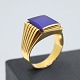 Antik 
Damgaard-
Lauritsen 
presents: 
Large ring 
of 18k gold set 
with a blue 
stone