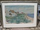 Svend Havsteen Mikkelsen Watercolor 80X60 Bønnerup strand Djursland