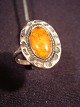 Silver Ring with Amber. silver 925 Ring Size 56 price Dkr. 175, -