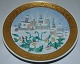 Royal Copenhagen Chrismas Plate from 2008 in overglaze. Done in 199 copies. Painted by Jørgen ...