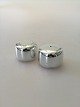 Georg Jensen Henning Koppel Salt and Pepper Shakers in Sterling Silver #1135. Measures 2,5cm x ...