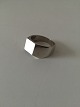 Georg Jensen Hans Hansen Modern Sterling Silver Ring. Measures 2cm and is in good condition.