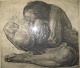 Käthe Kollwitz 'Frau my Totem Kind' Etching, 1903, Clear span 43X49cm