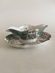 Herend Cornucopia (TCA) Gravy Boat with Stand hungary #1520/1521.Hungarian vintage Herend ...