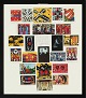 Dansk Kunstgalleri presents: Collage with 24 pcs. postcards, all signed.