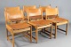 Roxy Klassik presents: Kurt Østervig.Set of 6 chairs.Oak & buttleather.Nice condition, fine patina.