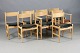 Roxy Klassik presents: Hans J. Wegner / Carl Hansen & Son.Set of 6 chairs & a pair of armchairs.Oak & ...