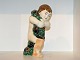 Antik K presents: Large and very rare Aluminia figurineAngel with garland around shoulder