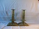 Graasten Antik & Kunst presents: A Pair of Bronze ClustercolummCandlesticks ca. 1850. H. 21 Cm. Dia. 13,7 Cm.