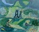 Dansk Kunstgalleri presents: Scene from Søndermarken. Danish art, oil on canvas.