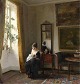 "Interior with
a woman and her
child" Oil on
canvas, ...
