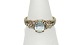 Gold ring with
Aquamarin &
Brilliants, 9
Karat