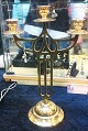 English light
pole in brass
with 3 arms