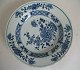 Chinese dish,
18th century.
Blue and white. Chinese dish,
18th century.
Blue and white.