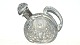 Crystal
decanter with
silver band on
neck
