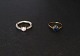 Rings.
One is 14
carat gold with
a safire - 825
...