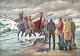"Fishermen at
Skagen beach"