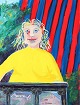 "Portrait of a
woman at the
lectern" Oil on
canvas in ...