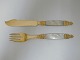 Georg Jensen
silver / gold
plated fish
cutlery 8
persons.