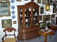 Osted Antik presents: Display cabinet in walnut and mahogani from year 1890