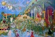 Dansk Kunstgalleri presents: Oil on canvas, a good example of a colouristic and surrealistic painting.
