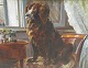 Klosterkælderen presents: ”August” Dog painting Th. Philipsen (1840-1920) Oil on canvas 57,5 x 70 cm including ...