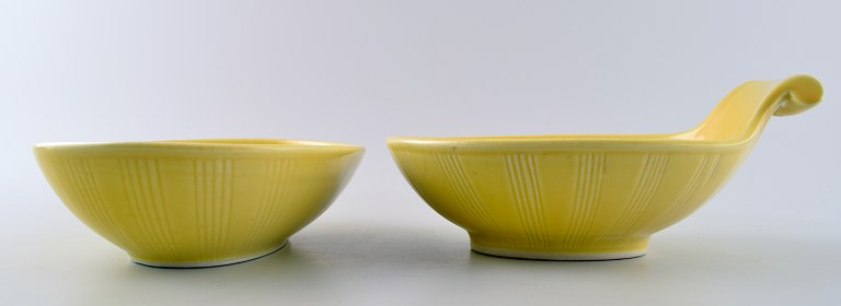 Gustavsberg, Eldorado, Pastell. 2 bowls, yellow glaze.
