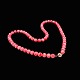 Bestik.dk 
presents: 
Coral Bead 
Necklace with 
Gold plated 
Sterling Silver 
Ball Clasp.