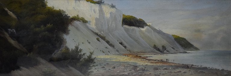 V. Holst, Danish artist, chalk cliffs on Møn, early 20c.
