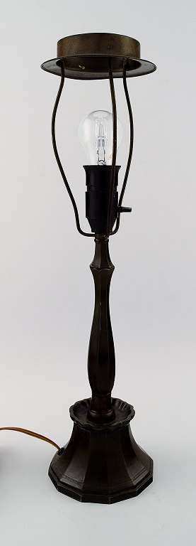 Just Andersen: Table Lamp, patinated metal.