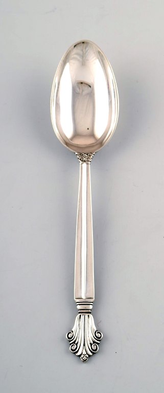 Georg Jensen silver Acanthus silverware, Georg Jensen large dinner spoon/soup 
spoon.