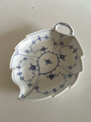 Royal Copenhagen Blue Fluted Plain Leaf Shaped Cake Dish No 145 from 1850-1880