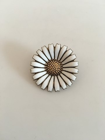 Michelsen Daisy/Marguerite Brooch in Sterling Silver/Enamel