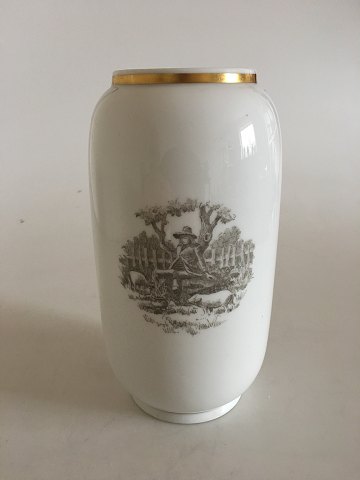 Royal Copenhagen Vase with motif with the Swine Boy from H.C. Andersen Fairytale