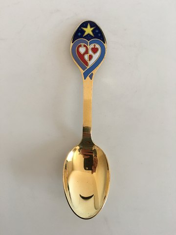 Anton Michelsen Christmas Spoon 2003 Gilt Sterling Silver and enamel