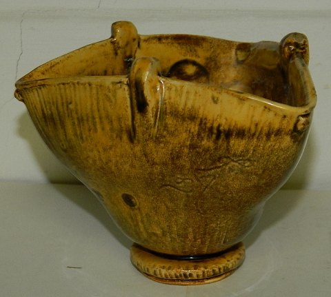 Kähler bowl in yellow glaze by Svend Hammershøi