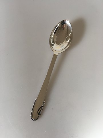 Georg Jensen Sterling Silver Beaded Dessert Spoon No 021