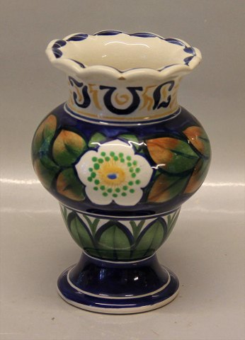 Aluminia Copenhagen Faience 1407-1362 Christmas Vase 1928 17 cm N. Thorsson - 
Flower and branch