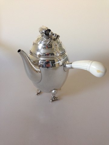 Georg Jensen Blossom Sterling Silver Coffee Pot with bone handle No 2C